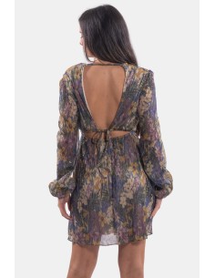 Vestido de fio de lamé floral Lokita 2