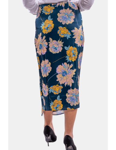 Saia Longuette Guess com fenda e estampado floral