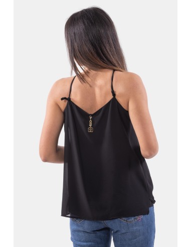 Top Fracomina com suspensórios de jóias