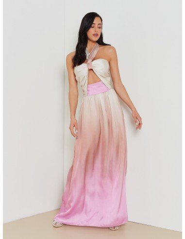 Vestido de cetim sombreado Rinascimento