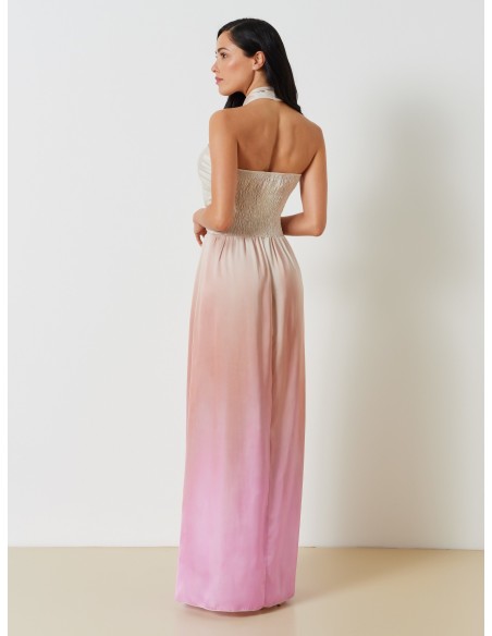 Vestido de cetim sombreado Rinascimento