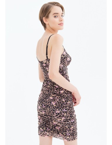 Fracomina Vestido sem mangas slim com padrão animal