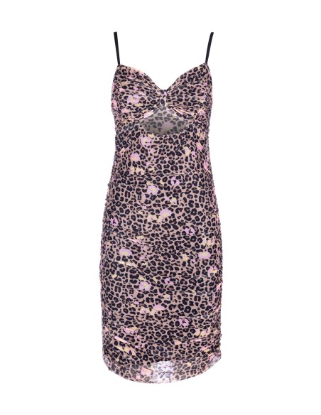 Fracomina Vestido sem mangas slim com padrão animal