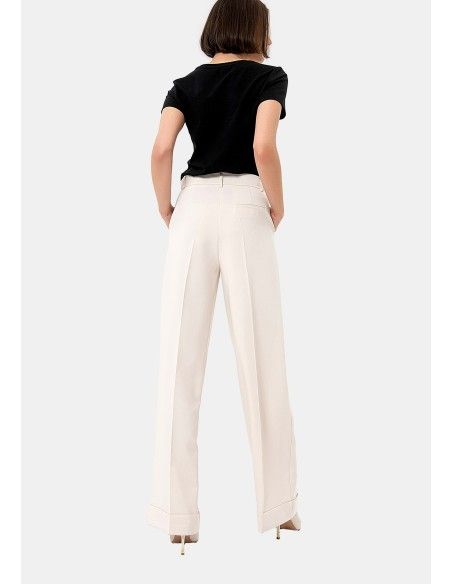 Calças Flare em tecido técnico Fracomina