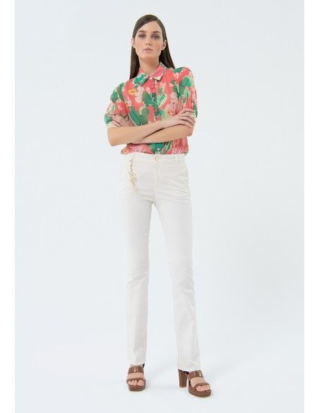 Fracomina One-Tone Bootcut Trousers