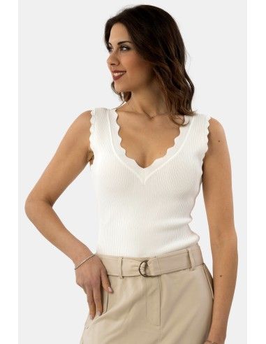 Top com nervuras Fracomina