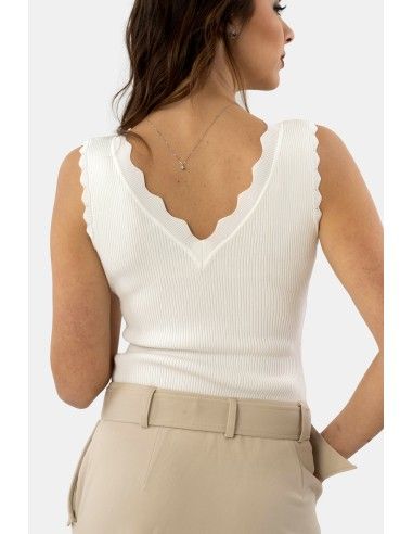 Top com nervuras Fracomina