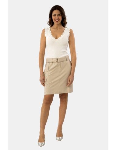 Top com nervuras Fracomina