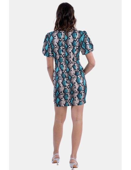 Fracomina Vestido mini com padrão animal regular