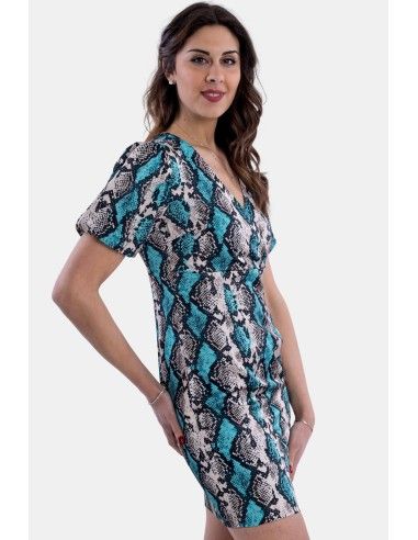 Fracomina Vestido mini com padrão animal regular