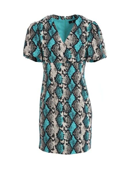 Fracomina Vestido mini com padrão animal regular