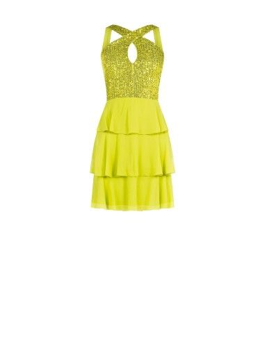 Vestido curto com lantejoulas Rinascimento