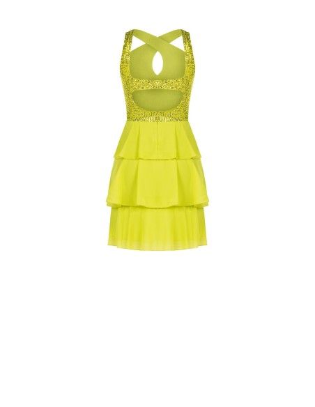 Vestido curto com lantejoulas Rinascimento