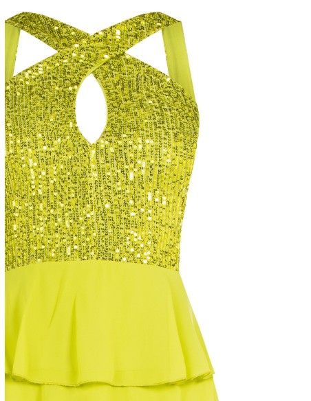 Vestido curto com lantejoulas Rinascimento