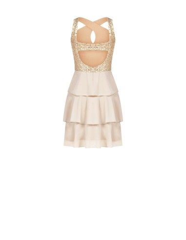 Vestido curto com lantejoulas Rinascimento