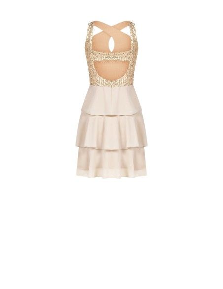 Vestido curto com lantejoulas Rinascimento