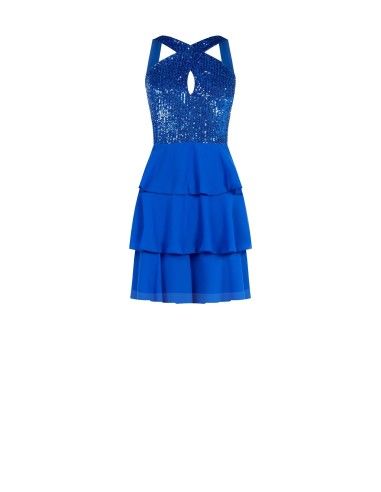 Vestido curto com lantejoulas Rinascimento