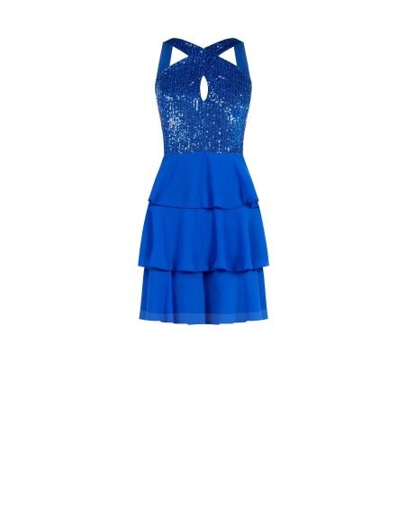 Vestido curto com lantejoulas Rinascimento