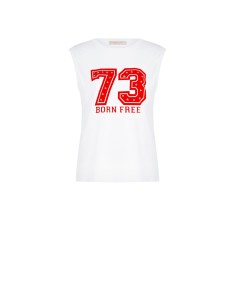 T-shirt com estampado maxi e tachas Rinascimento