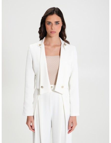 Casaco curto aberto com botões Rinascimento