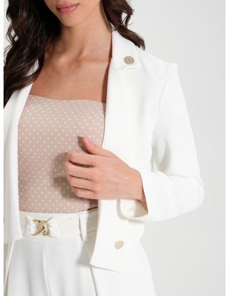 Casaco curto aberto com botões Rinascimento