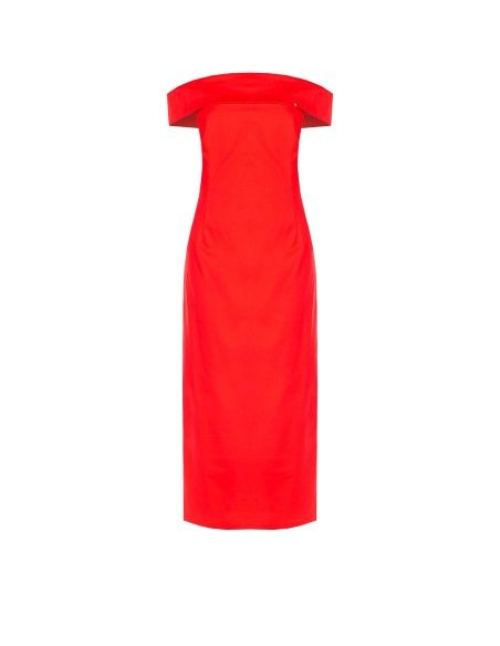 Vestido com decote bardot Rinascimento