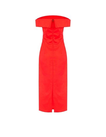 Vestido com decote bardot Rinascimento