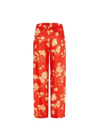 Calças Palazzo com padrão floral Rinascimento