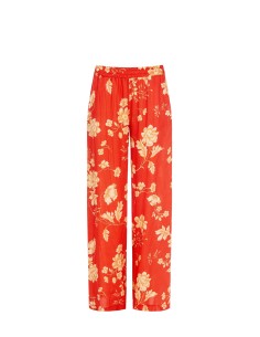 Calças Palazzo com padrão floral Rinascimento