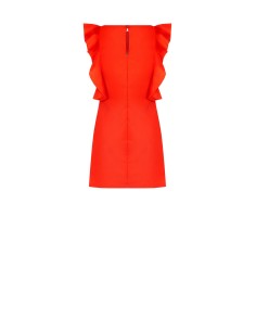Vestido curto em tecido paraquedas com folhos Rinascimento 2