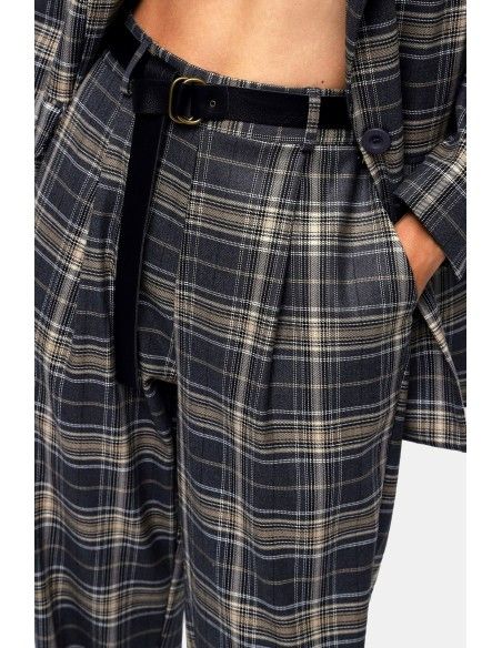 Calças com padrão axadrezado Dixie