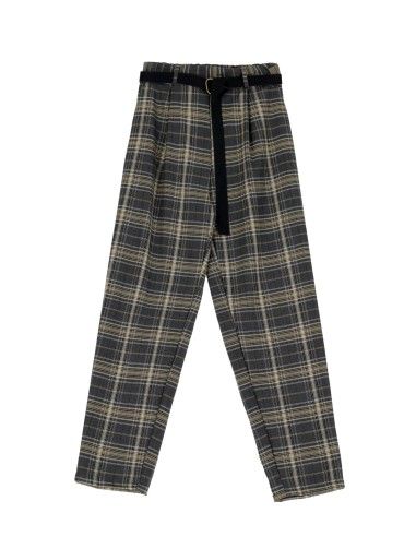 Calças com padrão axadrezado Dixie