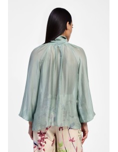 Blusa transparente com laço decorativo Dixie 2