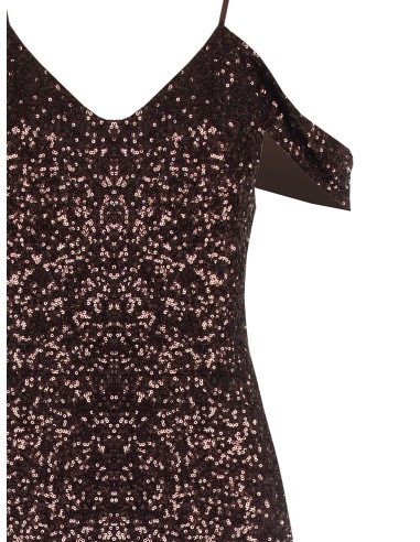 Vestido com bainha coberto de lantejoulas Rinascimento