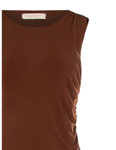 Vestido curto de tubo enrolado num lado Rinascimento