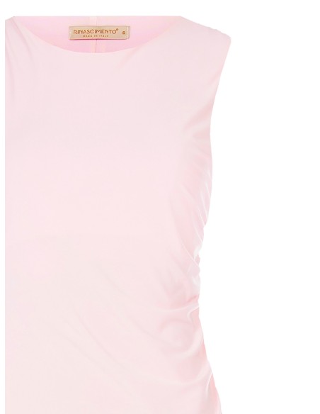 Vestido curto de tubo enrolado num lado Rinascimento