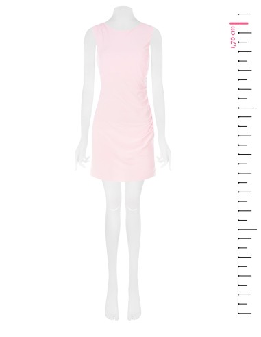 Vestido curto de tubo enrolado num lado Rinascimento
