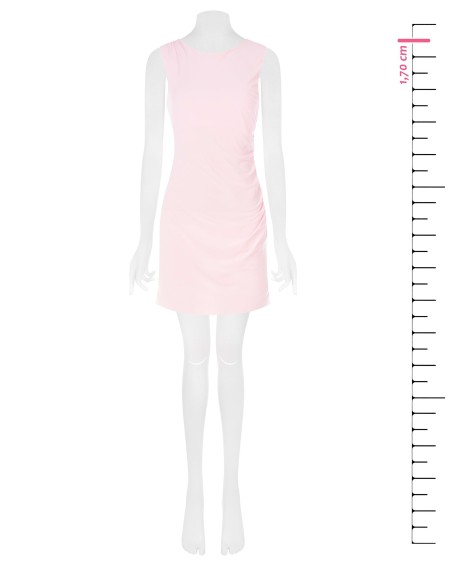 Vestido curto de tubo enrolado num lado Rinascimento