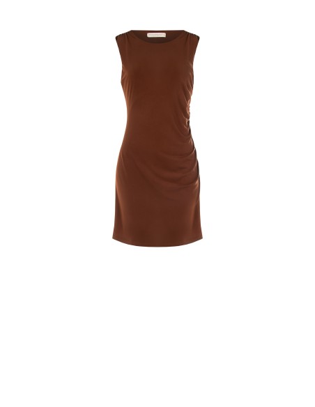 Vestido curto de tubo enrolado num lado Rinascimento