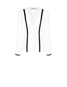 Casaco blazer em tecido técnico sem lapelas Rinascimento