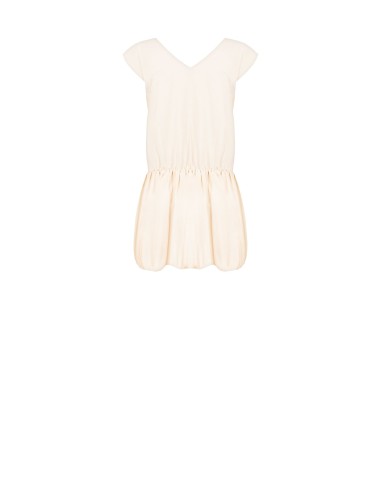 Vestido de baile curto de mistura de viscose com decote em V duplo Rinascimento