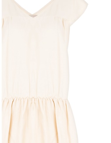 Vestido de baile curto de mistura de viscose com decote em V duplo Rinascimento