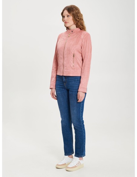 Casaco de ciclista de camurça curto e justo Rinascimento