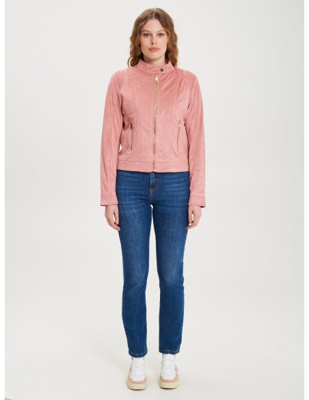 Casaco de ciclista de camurça curto e justo Rinascimento