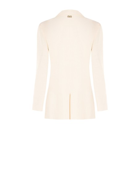 Blazer de cetim mate com 1 botão Rinascimento