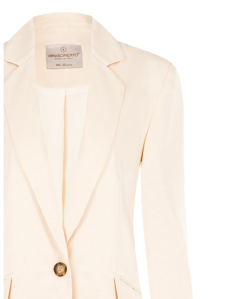 Blazer de cetim mate com 1 botão Rinascimento