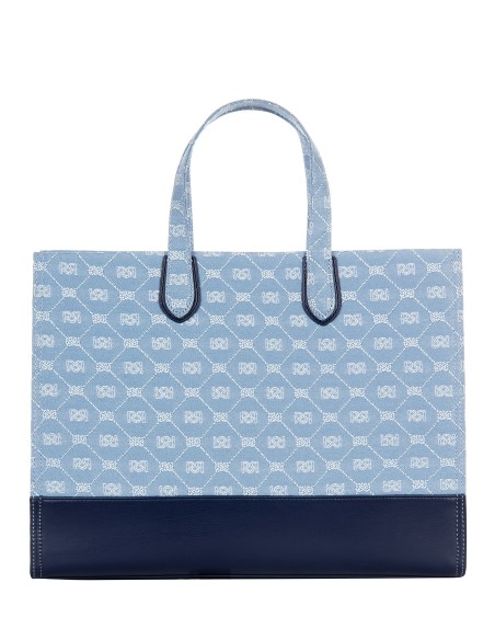 Saco de mão Maxi com efeito de lona e alça amovível Rinascimento