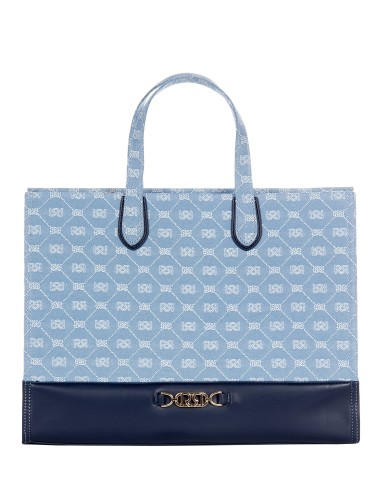 Saco de mão Maxi com efeito de lona e alça amovível Rinascimento