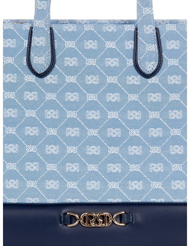 Saco de mão Maxi com efeito de lona e alça amovível Rinascimento