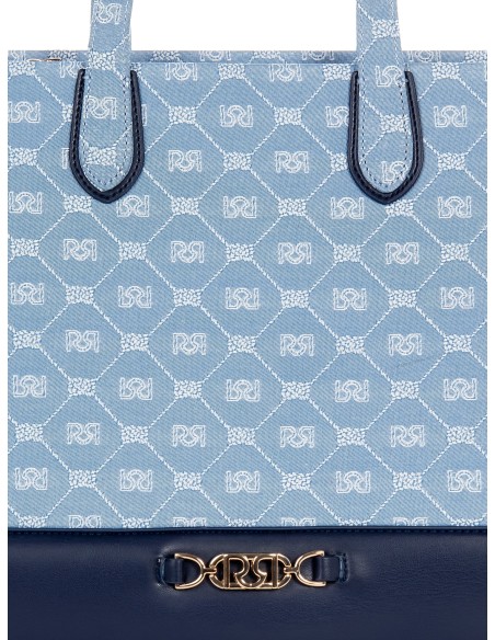 Saco de mão Maxi com efeito de lona e alça amovível Rinascimento